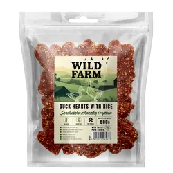 WILD FARM Hearts mit Ente und Reis 500g Hundeleckerli