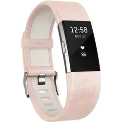 FITBIT fitbit Leder Band, Blush Pink Small für CHARGE2, Größe ONE SIZE in Pink Pink