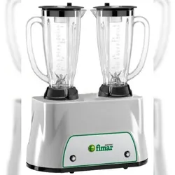 Mixer aus Aluminiumlegierung mit Deckel und 2 x 1,5-Liter-Lexanbechern. FIMAR Modell FR2150P