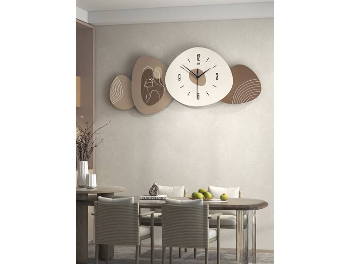 Décoration murale minimaliste moderne, montre suspendue pour fond de canapé, grande horloge murale créative, pendentif mural 3D, décoration de la maison, 80cm