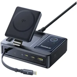 Baseus Nomos 5-in-1 Desktop Charger (15 W), Wireless Charger, Schwarz