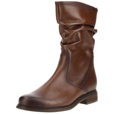 Stiefel GABOR "Gabor Stiefel Nappaleder", Damen, Gr. 40, braun (saddle), Nappaleder, Schuhe Stiefel