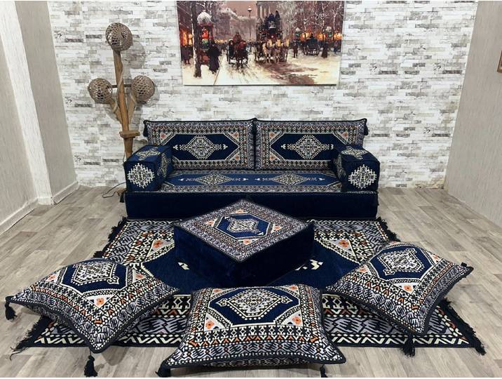 CaddeBuy Sofa Arabisches Sitzsofa, Orientalische Sitzecke, Sitzkissen, Sitzecke, 10 Teile