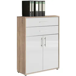Aktenschrank Office Edition Sonoma Eiche/Weiß