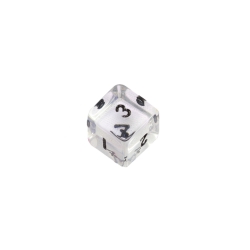 Halmakegel.com 6-seitiger Würfel - Hexaeder - W6 - transparent - klar 269368