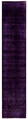 Overton "Overdyed One-of-a-Kind Hand-Knotted Runner Rug - Purple - 2' 7"" x 12' 7"""