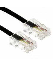 Helos ISDN-Kabel RJ-45 4-PIN M bis M 3 m flach Schwarz (014096)