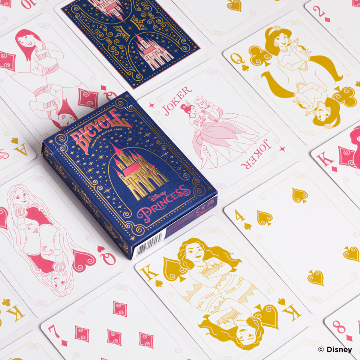 Jeu de 54 cartes Ultimates Disney Princesses Rose & Bleu - Bicycle
