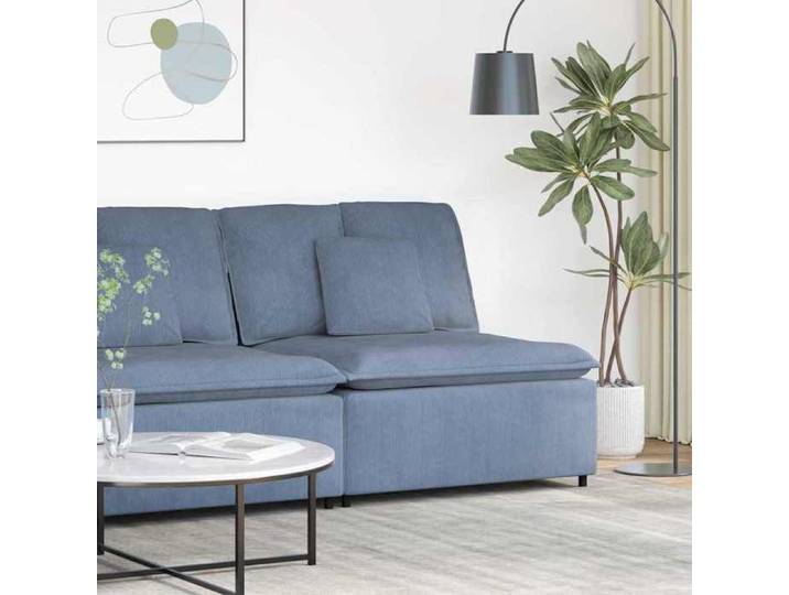 ELORAN®Module central de Canapé modulable convertible - Sofa lit - avec coussins - bleus 100 cm - Sofa modulable Moderne_00438261