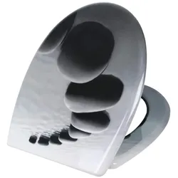 Helloshop26 - Duroplast schwarzer Stein-Toilettensitz 19_0000737