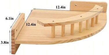 Uplift Treasures Wall Mounted Cat Climbing Shelf Stairs corner Shelf