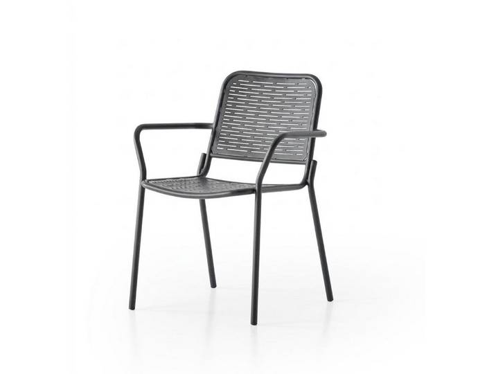 JVmoebel Esszimmerstuhl Stuhl Grau Modern Metall Praktisch Stilvoll Bequem Robust Vielseitig, Made in Europa