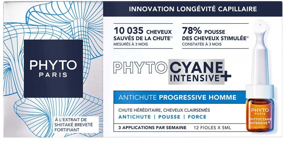 PHYTO PARIS Phytocyane Intensive+ Kur progressiver Haarausfall Männer 12X5ml