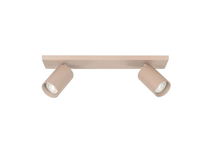 Opbouwspot Mila 2-lichts recht zand bruin Highlight - S7496.03
