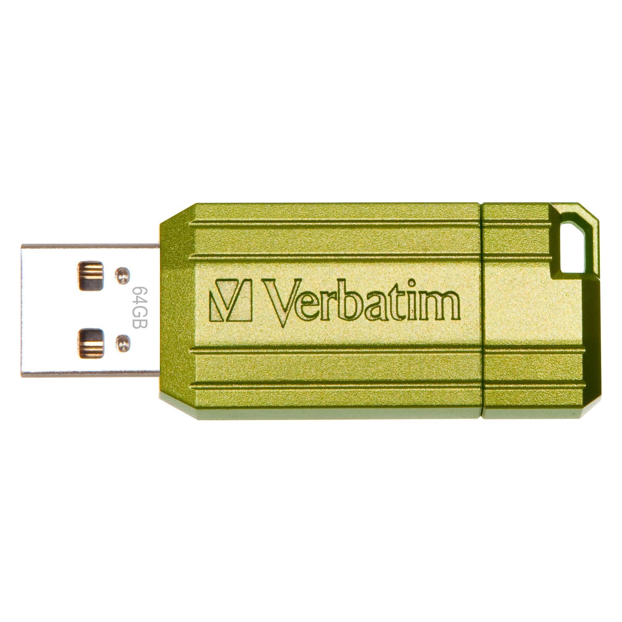Verbatim Store n Go Pinstripe USB 2.0 Eucalyptus Green 64GB (64 GB, USB-A) (49964)