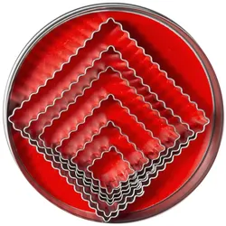 Contacto Ausstechformen, quadratisch, gewelte Form
