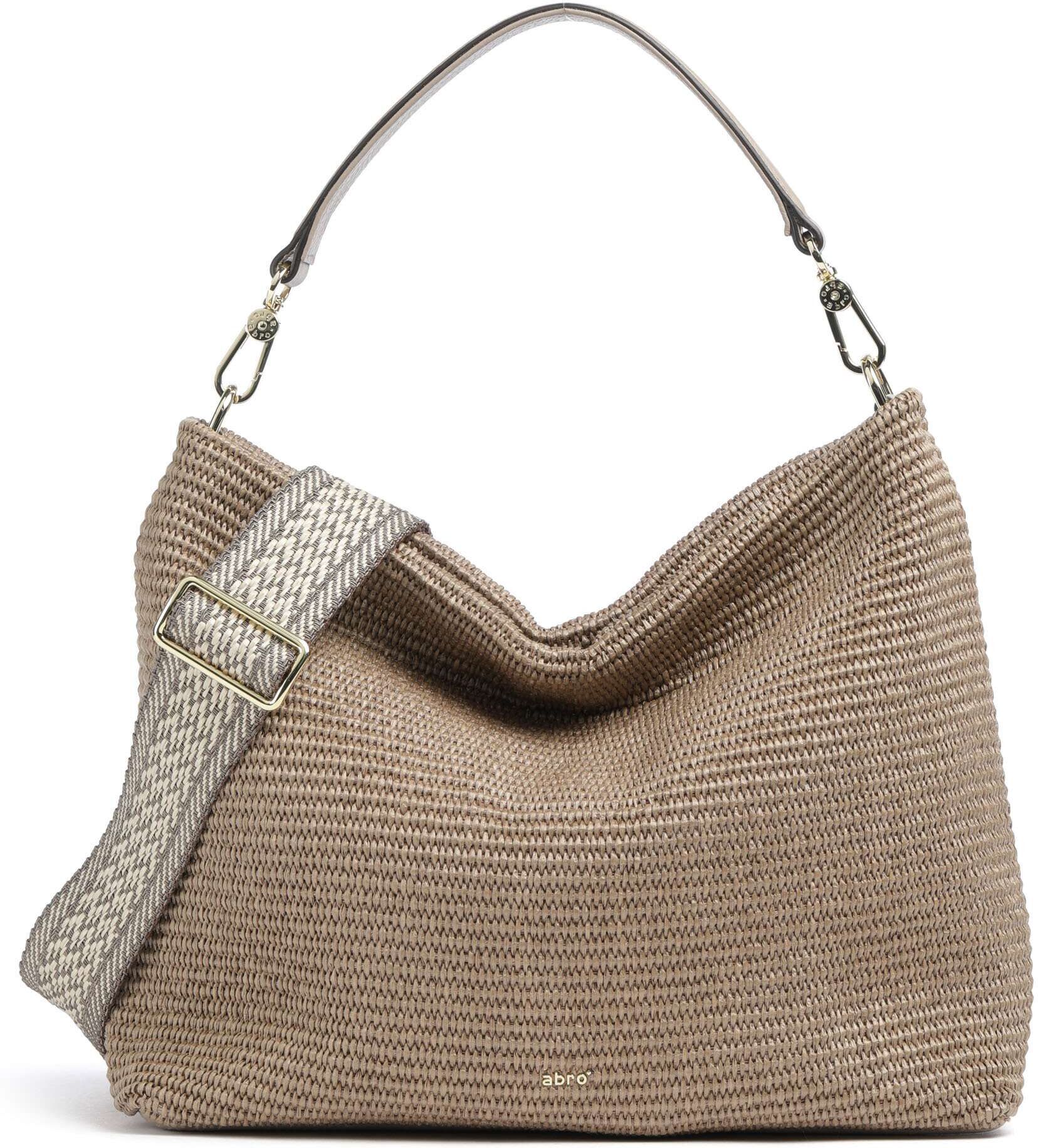 Abro Raffia Kaia Beuteltasche, braun