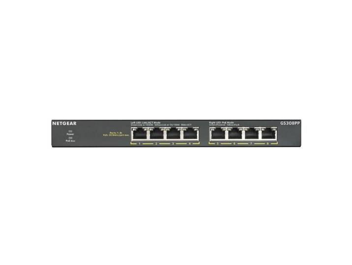 Netgear GS308PP-100EUS Switch Zwart