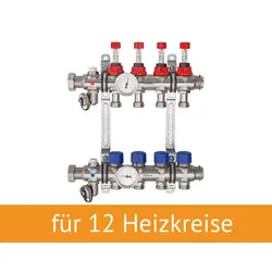 Schlüter Systems BEKOTEC-THERM-HVT/DE Heizkreisverteiler Edelstahl für 12 Heizkreise Edelstahl