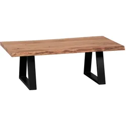 FineBuy, Couchtisch + Beistelltisch, Couchtisch Massivholz Akazie Akazie (60 x 115 x 40 cm)