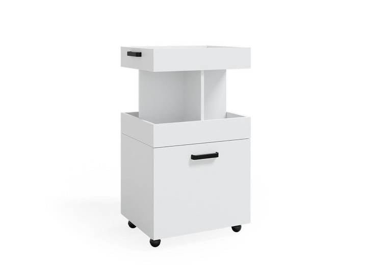 Vicco Rollcontainer Kamber Weiß 50 x 88.6 cm, Holzwerkstoff, 3 Fächer, Rechteckig, 50x88.6x41 cm, Küchen, Küchenmöbel, Küchenschränke, Küchenunterschrank