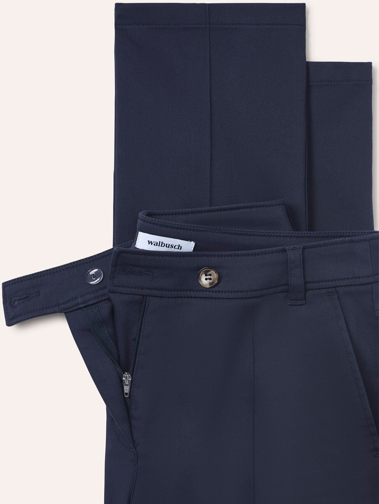 Walbusch Extraglatt Baumwollchino, Regular Fit#normale Größen#Kurzgrößen#Langgrößen, Farbe Blau, 21, bügelfrei permanente Bügelfalte Damen