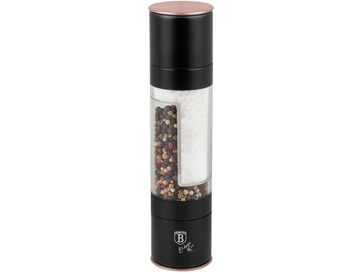 Manuelle 2in1-Salz & Pfeffermühle, schwarz-roségold