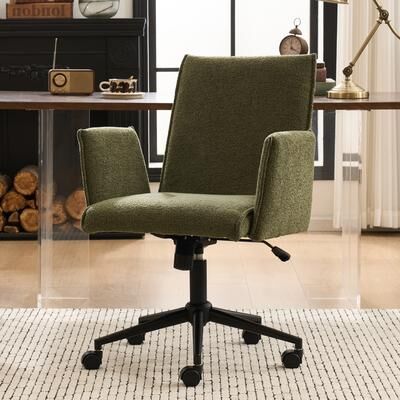 YOUNIKE Fabric Office Desk Chair Swivel Computer Task Chair with Wheels
