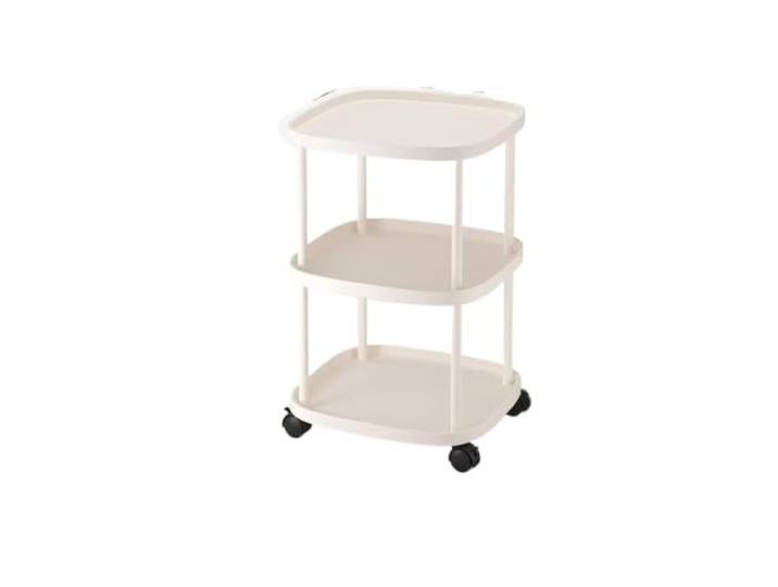 Rollbarer Aufbewahrungswagen, Nachttisch Organizer for Sofaseite und Mahjong-Tisch(White)