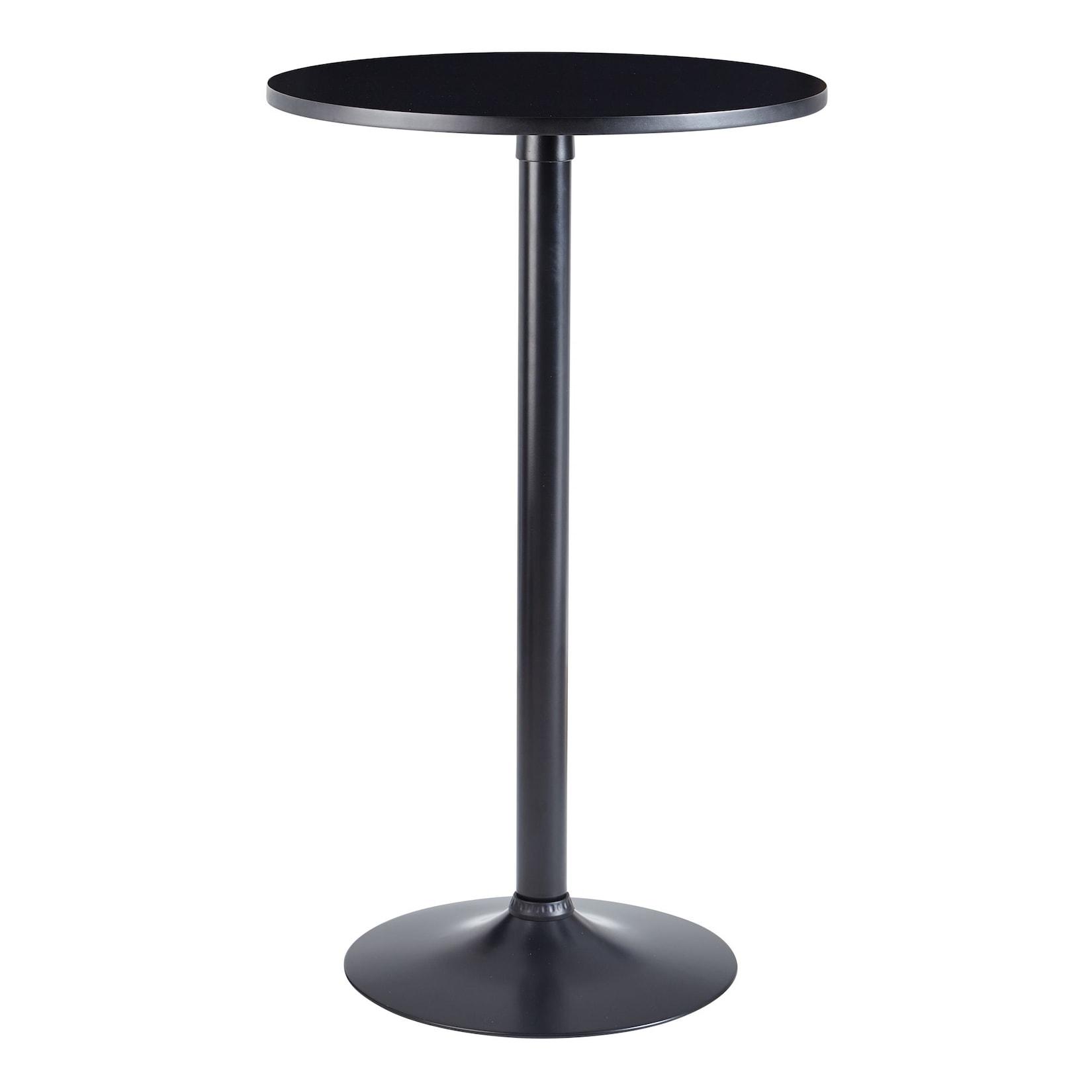 KADIMA DESIGN Modischer Bartisch in Schwarz, Trompetenfuß, 30 kg Belastbar, für Gastronomie/Zuhause