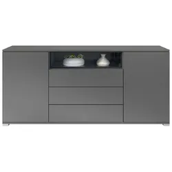 SIDEBOARD Skadu Schwarz Hochglanz