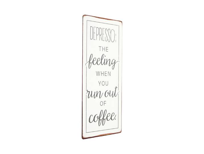 Metall Schild 30x13 cm Depresso