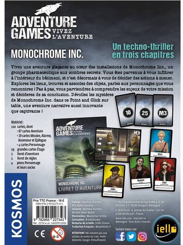 iello Adventure Games : Monochrome & Cie.