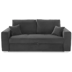 Schlafsofa Toni Cord Grau 161 x 197 cm