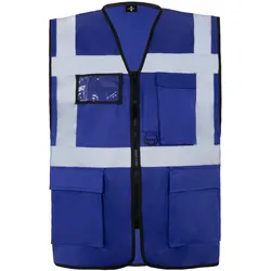 Korntex, Warnweste, Warnweste Multifunktional Hamburg Königsblau mit 360° Sicherheit 5XL EN ISO 17353  KXCMF (5XL)