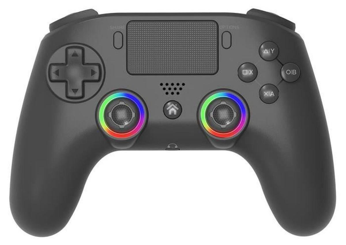 Subsonic Wireless Controller voor PS4 met LED, Vibratie en Koptelefoonaansluiting - Zwart