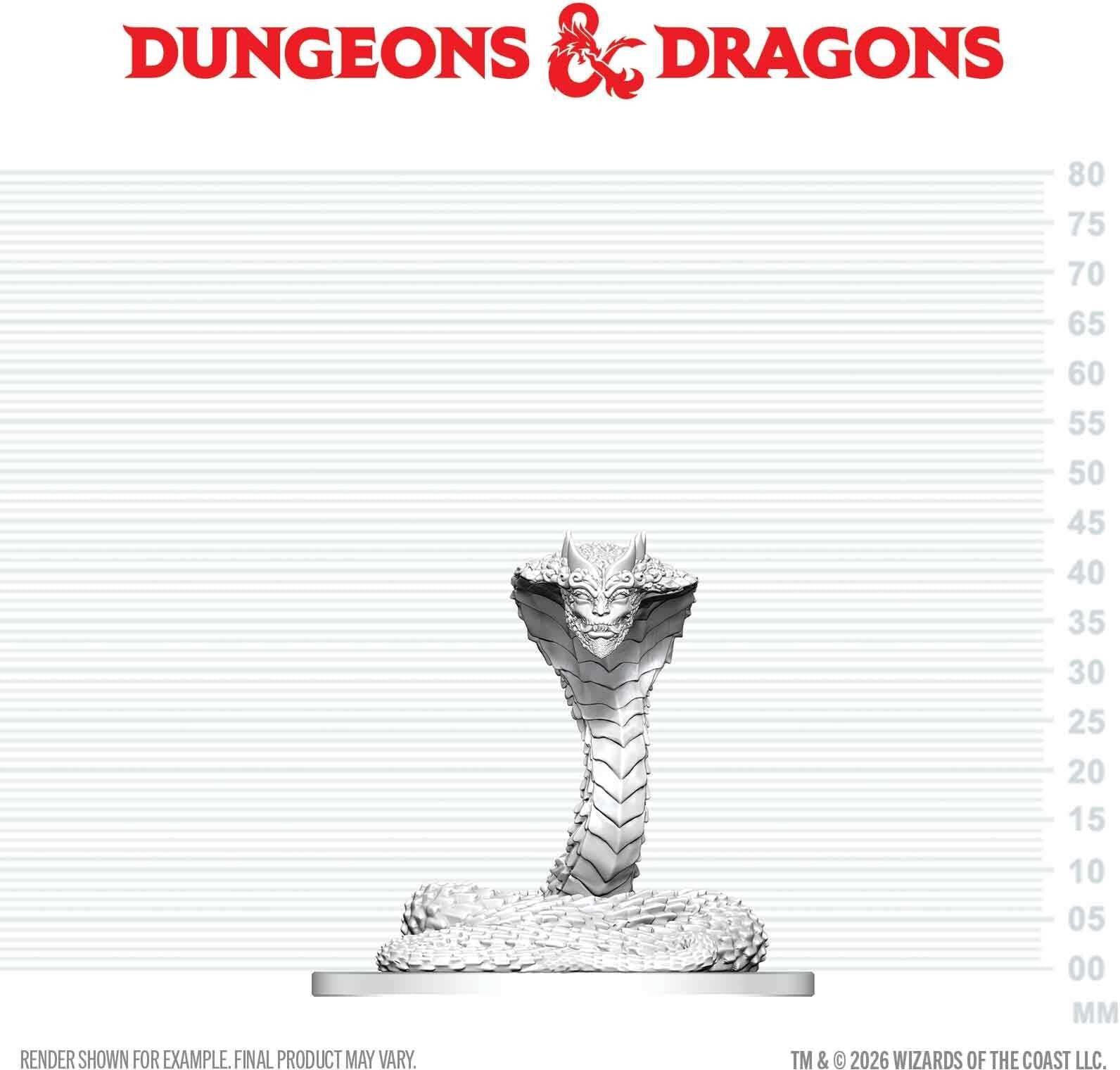Wiz Kids LLC D&D; Nolzur's Marvelous Unpainted Miniatures: Guardian Naga (W29) for Tabletop Gaming and Hobby Painting
