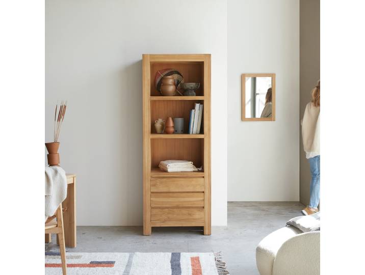 Bücherregal aus massivem Teak Eden - Natur - Teak