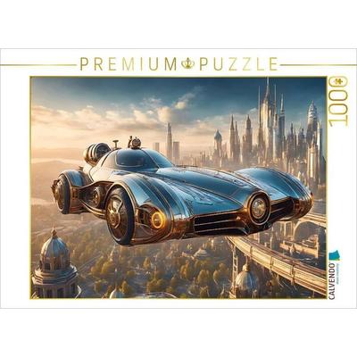 CALVENDO Puzzle Aircar über der City | 1000 Teile Lege-Größe 64x48cm Foto-Puzzle für glückliche Stunden