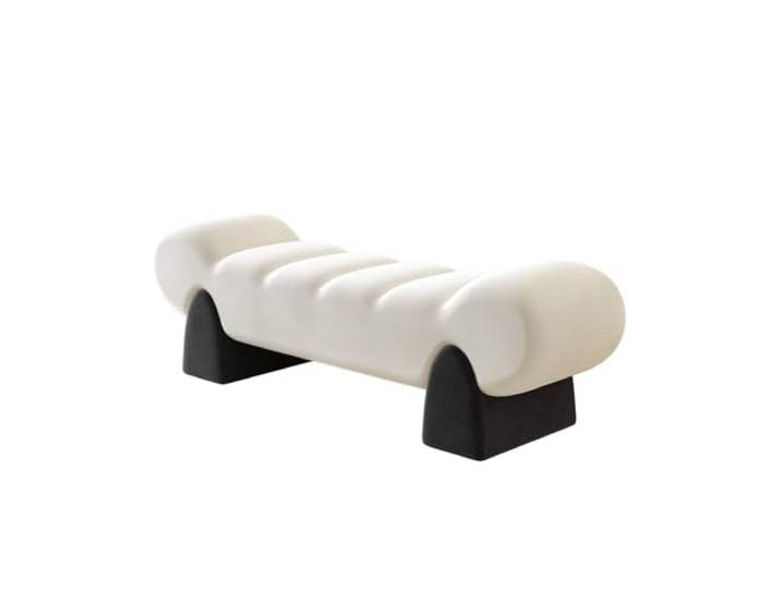 Dekorativ Sofa-Schuhwickelhocker aus einfarbigem gepolstertem Stoff Schlafzimmer-Betthocker, Zuhause, Ankleidezimmer(XS)