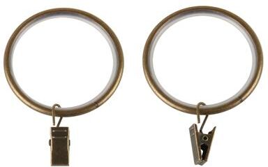 InStyleDesign 1-7/8 inch Noise-Canceling Curtain Rings w/Clip (Set of 10)