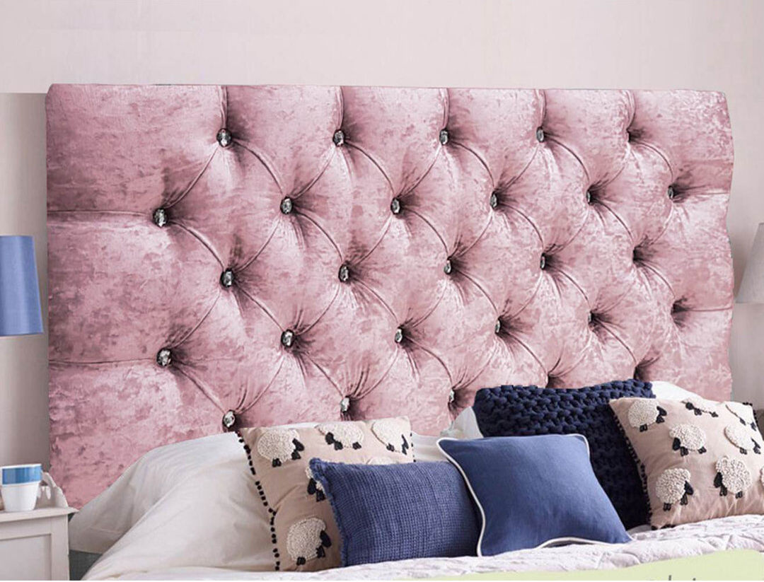 Rosdorf Park Esters Upholstered Headboard Velvet/Pink Single (3')