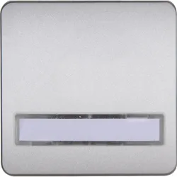 Kopp 330520009 HK02 - Flächenwippe mit Schriftfeld, Farbe: stahl