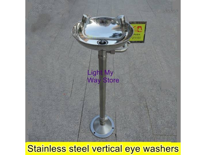 Cils verticaux en acier inoxydable 304, douche d'urgence