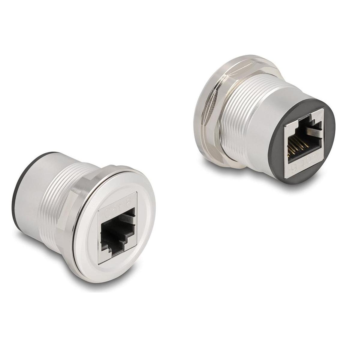 Delock RJ45 Einbaubuchse Kupplung Cat.6 STP Aluminium (Netzwerk Kupplung) (88190)