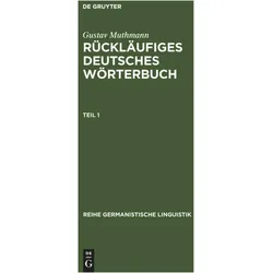 Rückläufiges deutsches Wörterbuch, Fachbücher von Gustav Muthmann