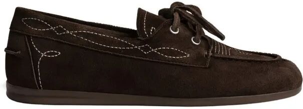 Posa Chaussures Bateau Prairie Suède Marron foncé 36