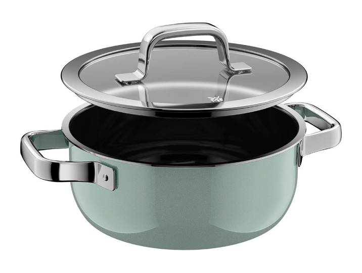 Kochtopf WMF Fusiontec Mineral Pro , grün (eukalyptusgrün), Ø:20cm, Töpfe, Kochtopf