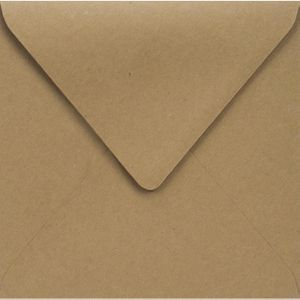 Netuno Briefumschläge braun, quadratisch, ohne Fenster, nassklebend, 100g/m², 25 Stück