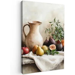 LEINWANDBILD Obst - Kräuter - Ländlich Deko XXL 80x120 cm